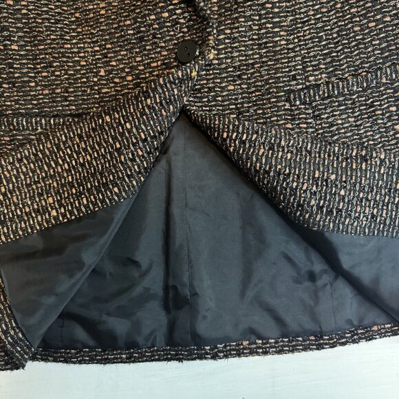 Vintage Dana Buchman Blazer Jacket Size 4 Shimmering Wool Viscose Tweed Lined - Picture 4 of 11